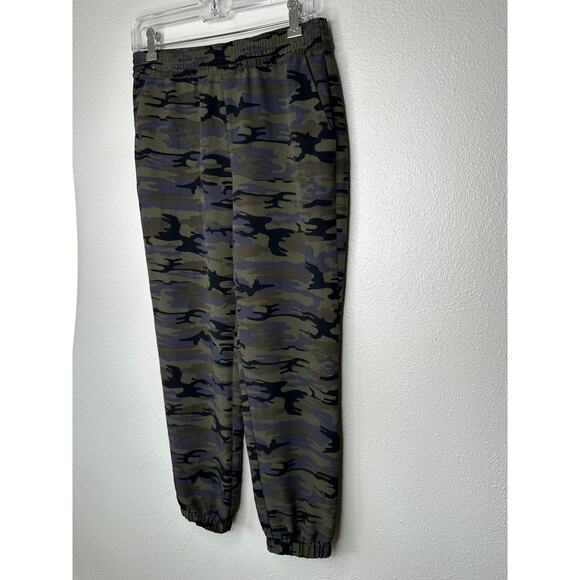 Sanctuary Green Black Blue Camo Print Cinch Waist Banded Joggger S - Picture 4 of 11
